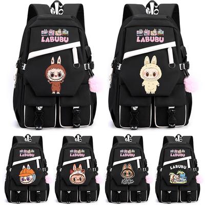 Cartoon Printed Backpack Student Teenager Girl Boy Schoolbag Large Capacity Waterproof Bookbag Women Men Travel Bag Gift