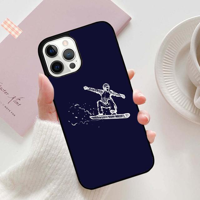 Autumu Skiing Snow Snowboard Ski Phone Case Cover for iPhone 16 15 12 mini 11 13 14 Pro Max SE 2020 Apple 6S 7 8 Plus Coque