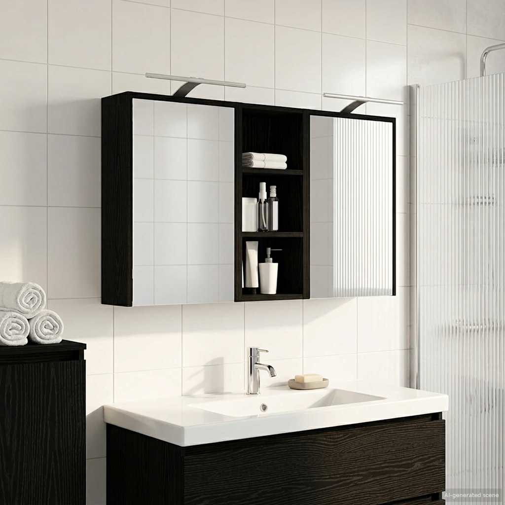 Bathroom Cabinet Set 3 Pcs 116 X 16 X 62.5 Cm Engineered Wood