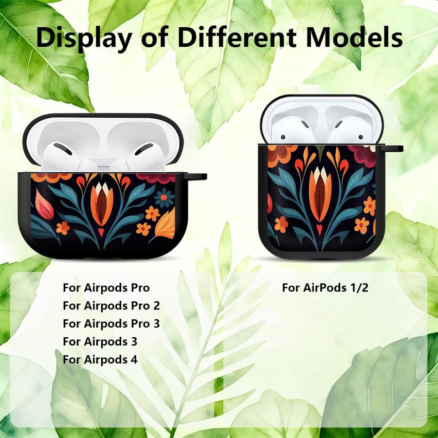 Floral Pattern Case For Airpods 3 1 Pro3 Pro2 2 Pro 4 Earphone Cases Cover