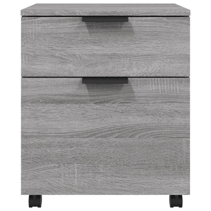 VidaXL Classeur mobile avec roues Sonoma gris 45x38x54 cm Bois 817136