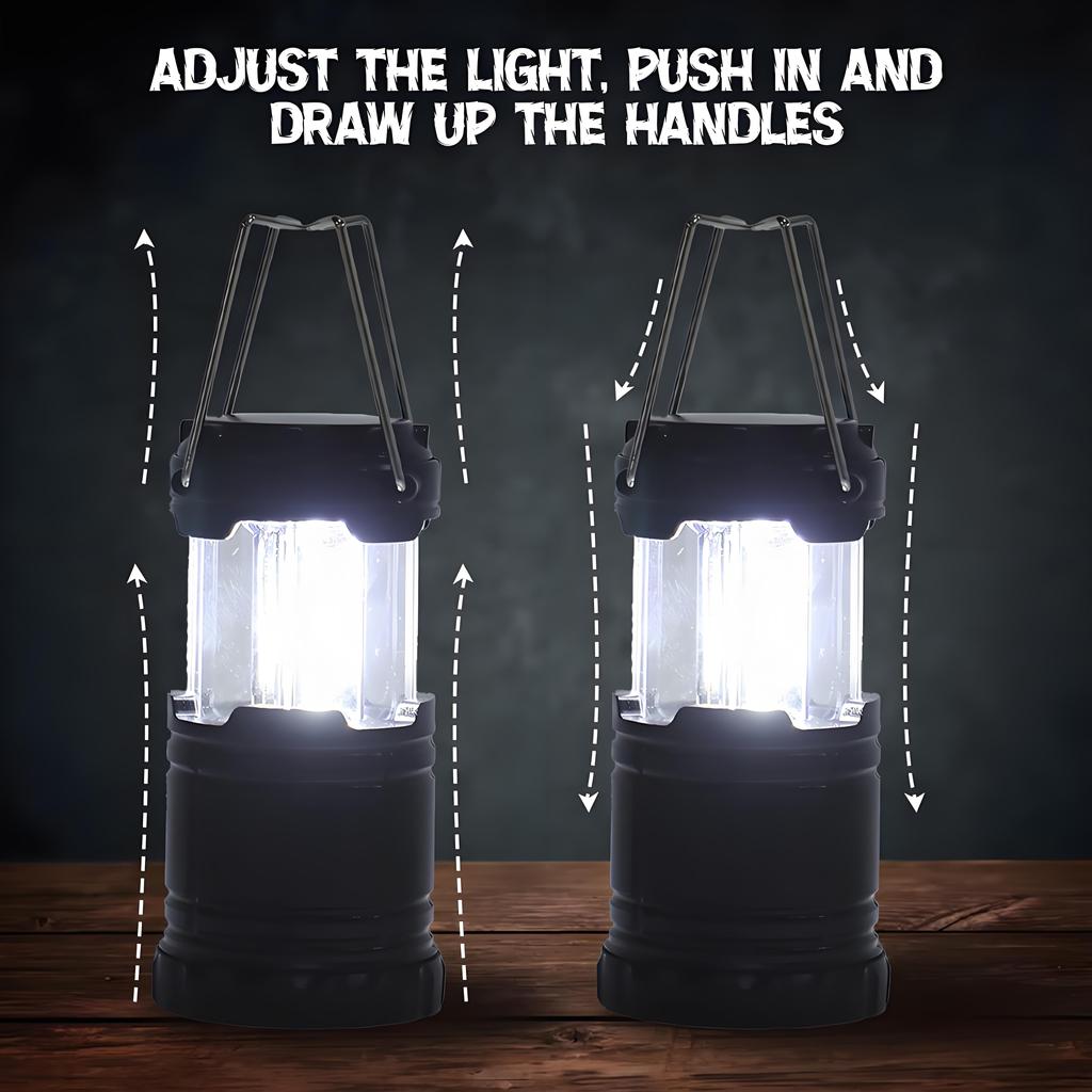 Collapsible LED Camping Lantern | Battery-Powered Super Bright Light | for Emergency Outdoor Camping Hiking & Power Outages