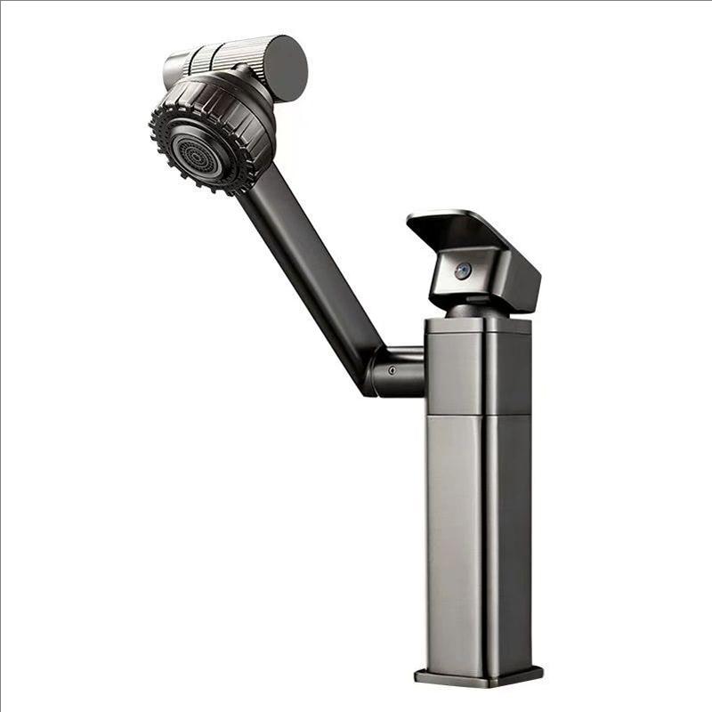 Multifunction Bathroom Faucet Square Sink Faucet Hot Cold Water Mixer Crane Deck Mounted 1080° Universal Water Taps