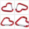 3PCS Heart Shaped Carabiner Colorful Aluminum Alloy Keychain for Camping Travel Luggage Key Ring Hanging Sorting Accessories ZYF