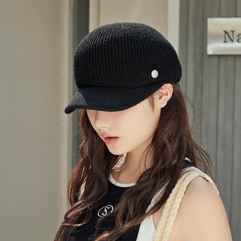 Baseball Cap Summer Thin Knitted Cap Vacation Sun Hat Women's Outdoor Sun Protection Visor Equestrian Hat Fashion