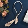 Yousheng Bag Pendant Imitation Leather Simulated Flower Design Adjustable Lanyard Crossbody Tote Bag Hanging Charm Car Interior