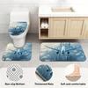 Airplane City View Shower Curtain Set - 3 Soft Bath Mats, Polyester Woven, Customizable Decoration, Ideal Gift For Home/Hotel