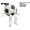 Classic Football Pattern Ornament 3D Printed Soccer Ball Buddy Figurine with Articulated Legs, Decorative Sports Collectible, Durable Desktop