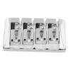 L Shaped Bass Bridge 4 String High Mass Metal Electric Bass Bridge Accessory for Musical Instrument Silver