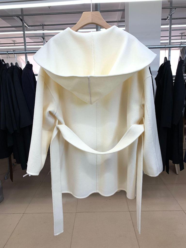 Dalian NSS Autumn/Winter Women's Hooded Loose Fit Double-Sided Cashmere Wool Coat