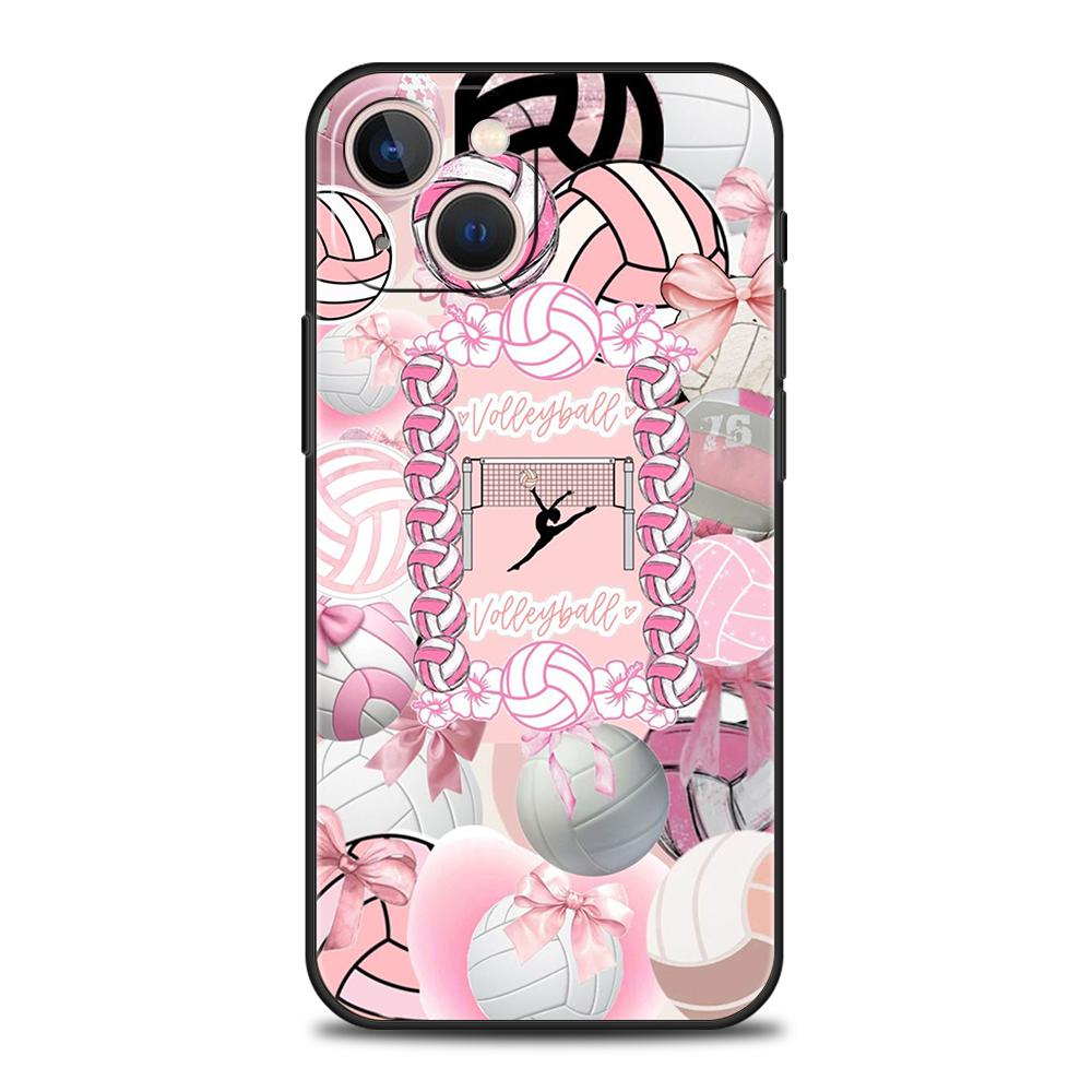 Volleyball Painted Phone Case Cover for iPhone 17 16 15 14 13 12 Pro Max 11 Pro Max 17 AIR Shockproof Soft TPU Shell Fundas Bags