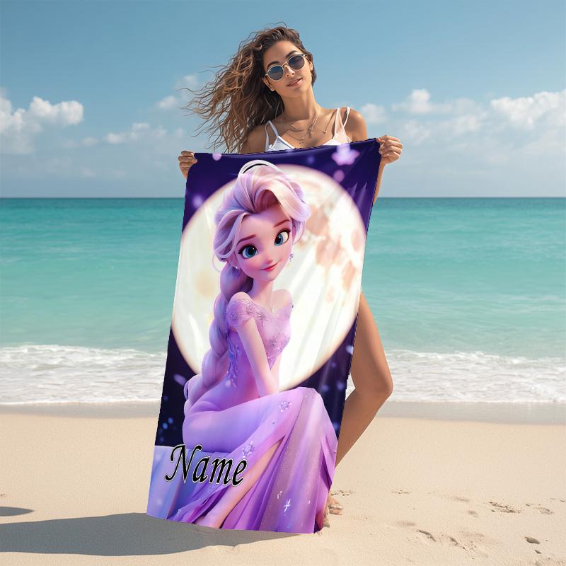 Personalized Elsa Olaf's Winter Magic Beach Towel Microfiber Beach Towel Thin Absorbent for Beach Swimming Yoga Bath Sports. 0910198