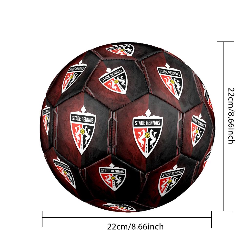 Stade Rennais FC Size 5 Standard Football Durable Training Match Soccer Ball for Adult Outdoor Sports