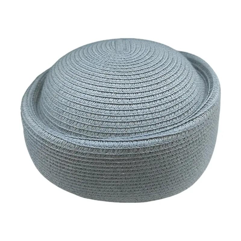 

New Summer Beret Sun Hats Retro Artistic Painter Breathable Straw Hat Fashion сірий колір