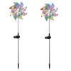 Xiaomi 2PC Solar Powered Colorful Windmill Stake Lights - Waterproof Outdoor Garden Backyard Wedding Party Decorative Lighting