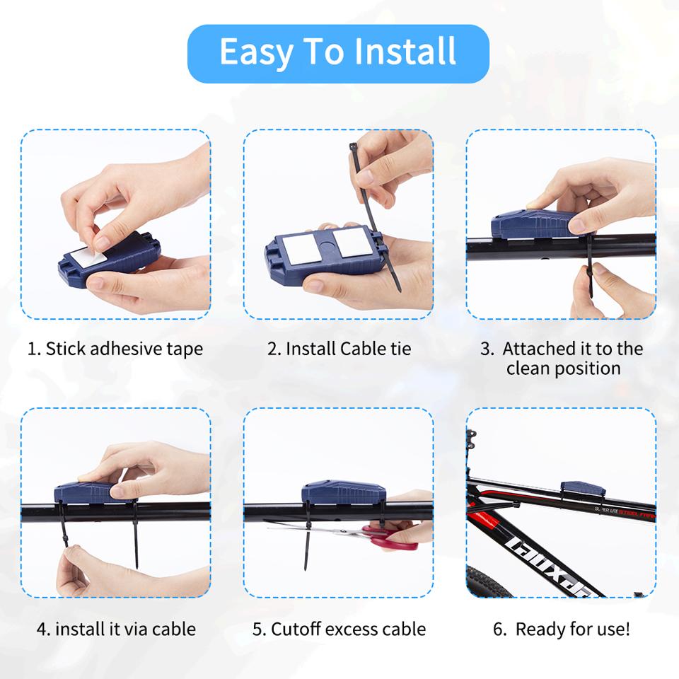 110dB Wireless Bicycle Horn Alarm with Remote Control IP55 Waterproof Anti-theft Bike Motorcycle Scooter Vibration Alarm