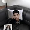 C-Cris M-Mj Singer Cushion Cover Natural Linen Organic Fabric Double-Sided Printing Sofa Home Decor Gift Pillow Case