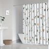 A Floral Design Shower Curtain with Hooks, Ideal for Decorating Bathrooms, Including Windows And Walls, Suitable for Use in Any