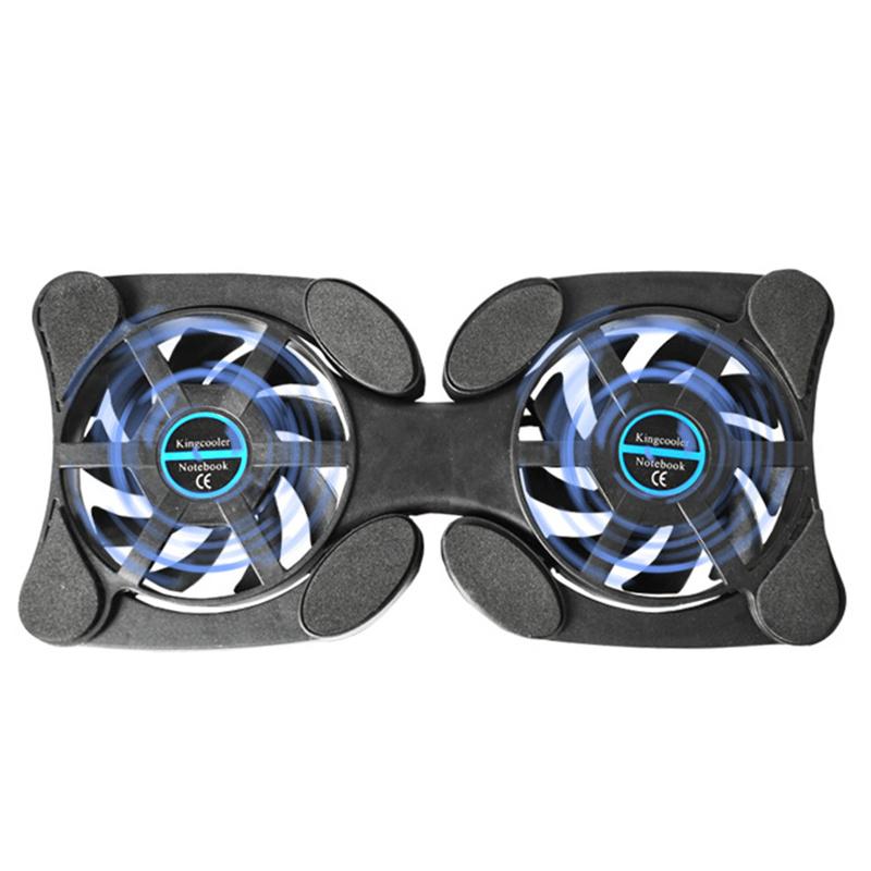 Tragbarer faltbarer Doppellüfter USB Quiet Radiator Pad Kühlkörper Laptop Kühlzubehör