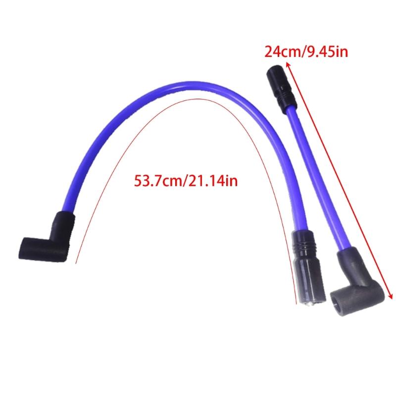 2pcs 10.4mm 10mm Motorcycle Spark Wire for Big Twin 1999-2019 Replacement Spark Wires Waterproof Ignition Wire