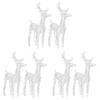 LED Reindeer Set 6 Pcs. Cold White 240 LEDs Acrylic