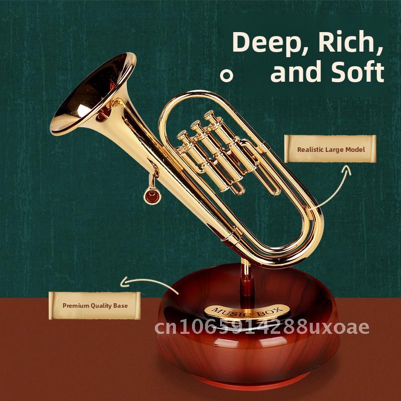 Violin Music Box, Music Box Model, Saxophone, Guitar, Pipa Ornament, Birthday Gift, New Year's Gift