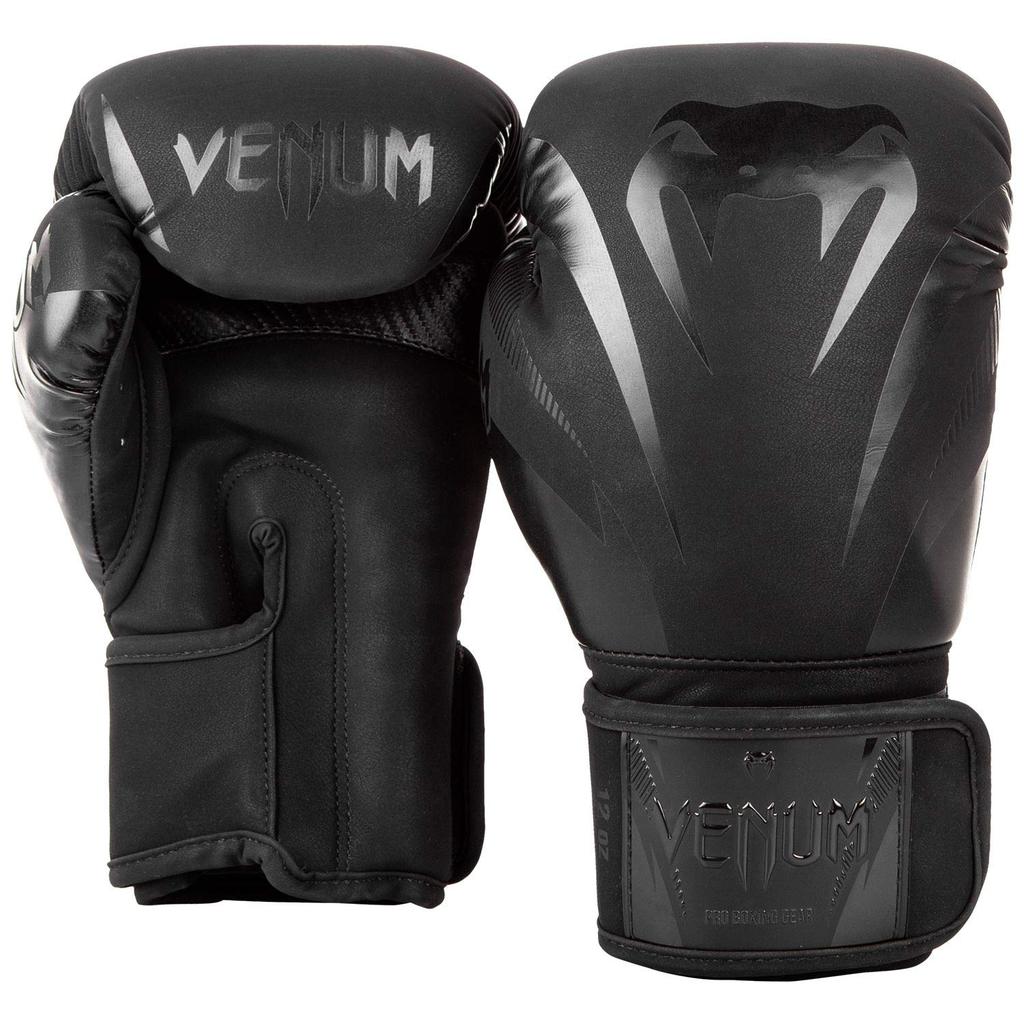 VENUM Impact Classic Boxing Gloves (Black/Black) (10oz)