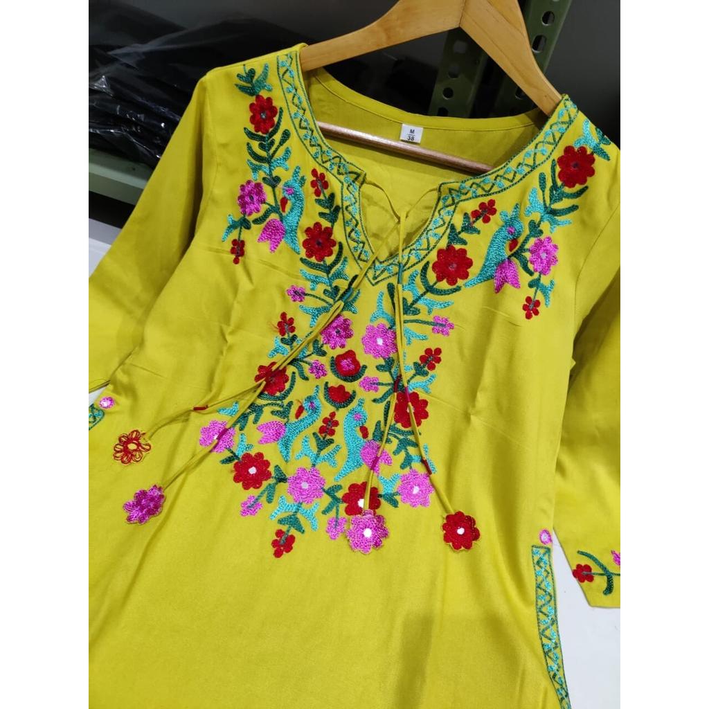 Ινδική Γυναικεία Σχεδιαστική Μπλούζα Τούνικ Κούρτα Παντελόνι Σετ Φορέματα Κούρτι για Πάρτι Μπόλιγουντ VF-20263a