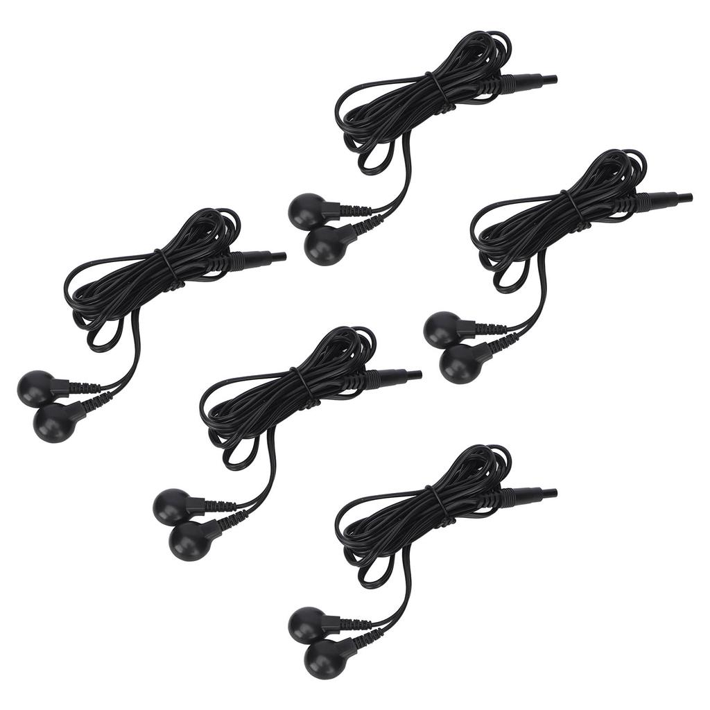 Electrode Wire 2.35mm Plug 2 Snap Connectors Portable TENS Unit Cable for Physiotherapy Machine