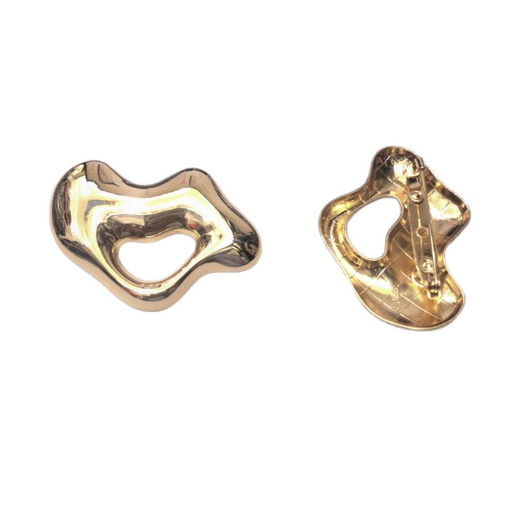 European Design Stainless Steel Irregular Brooch: Adjustable Scarf, Sweater, and Suit Lapel Pin.