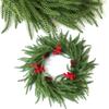 Artificial Simulation Green Plants, Pine Needles, Red Fruit Wreaths, Christmas Pinecone Decorative Storefront Pendants