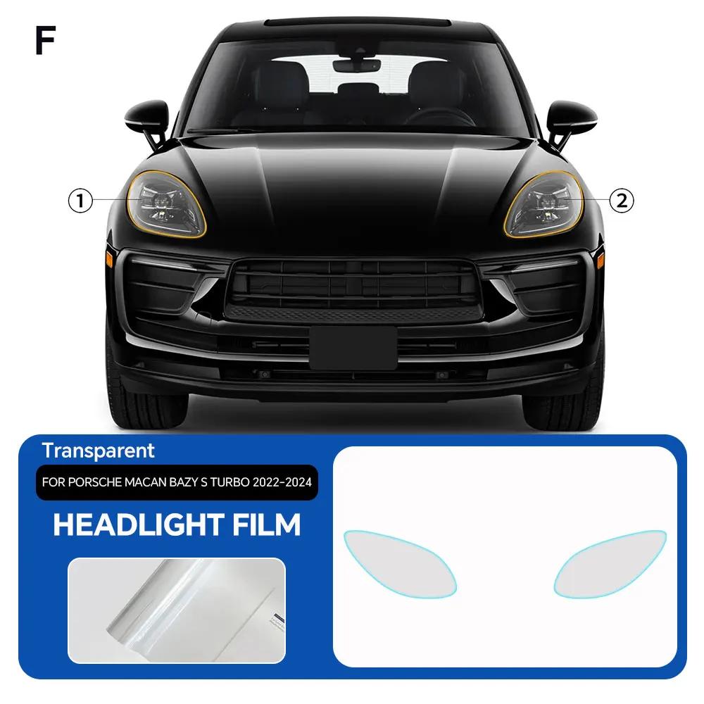 Headlight Rearview TPU Paint Protection Pre-cut PPF Clear Bra Anti-scratch Resistant For Porsche Macan Base S Turbo -2025