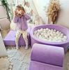 Foam Playground with a Hill and a Pool Micro Velvet Soft Purple + 100 Balls: White, Pearl, Heather