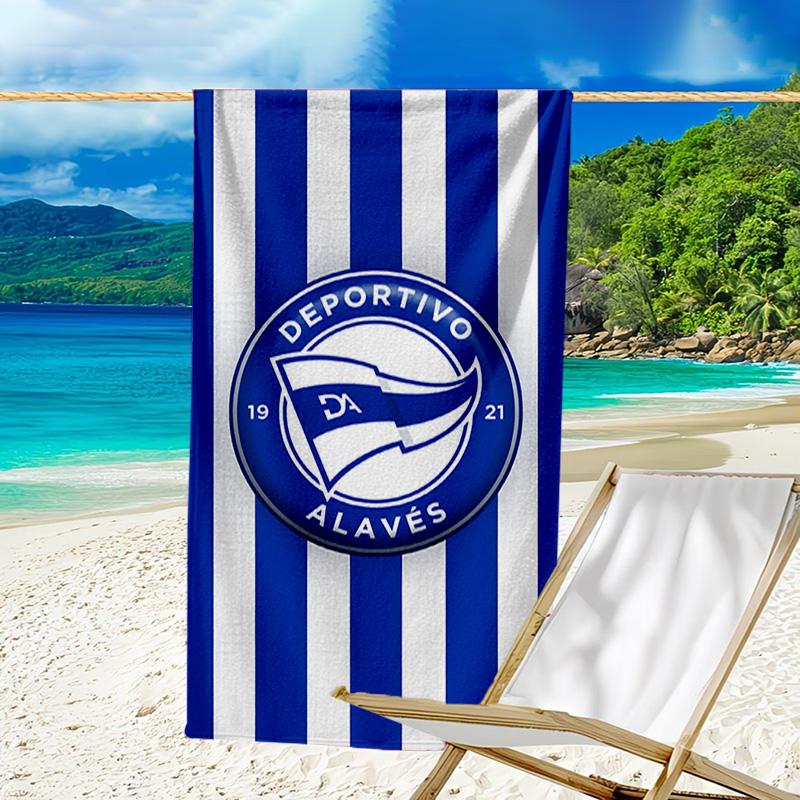Deportivo FC Bedrucktes Strandtuch, Superweiche Mikrofaser, Perfektes Geschenk Geburtstag, für Pool, Strand, Reisen, für Familie und Freunde