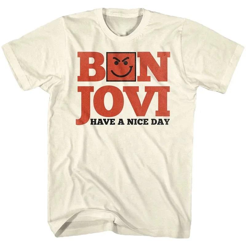 

Bon Jovi Have A Nice Day Retro Album Graphic Rock Band Unisex Heavyweight Cotton Oversized Streetwear T-Shirt 4XL