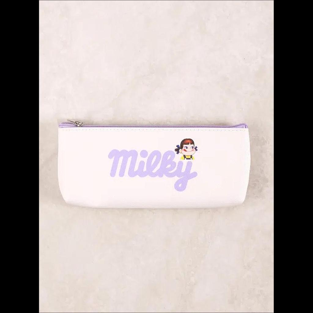 [K-Stationery] Daiso Korea Peko-chan Triangular Pencil Case - Cute Milky Girl School Supplies Organizer