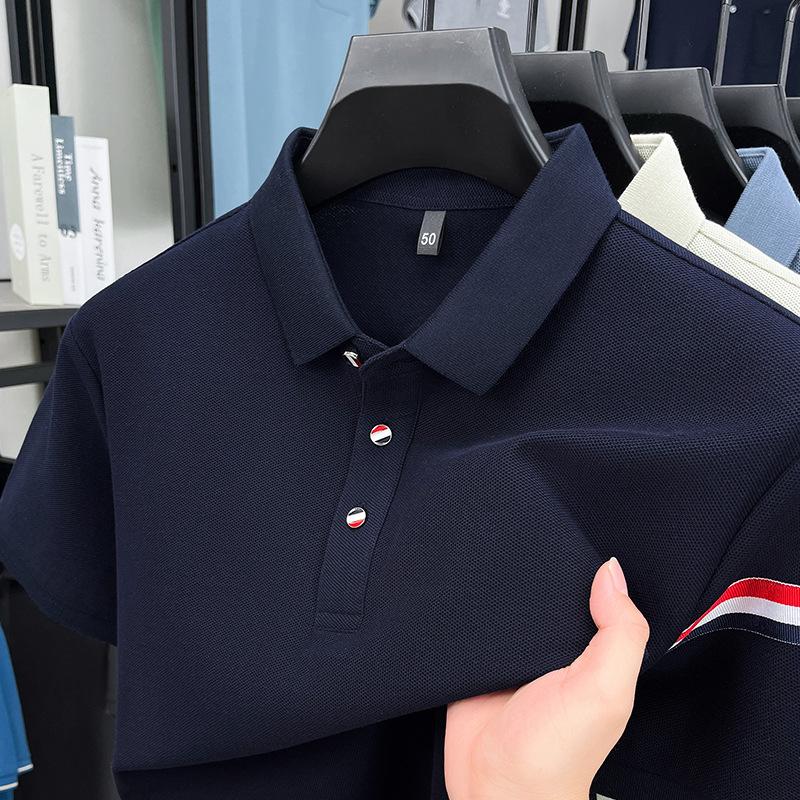 Summer Polo Comfortable Casual Versatile Short Sleeve Lapel Collar T-Shirt M