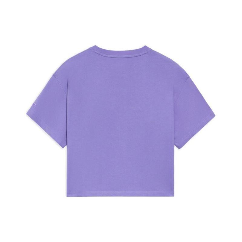 Li Ning X Disney Mickey Series SS22 Cartoon Print Short Sleeve Round Neck Top Women tops Light-Blue Purple AHSS266-6