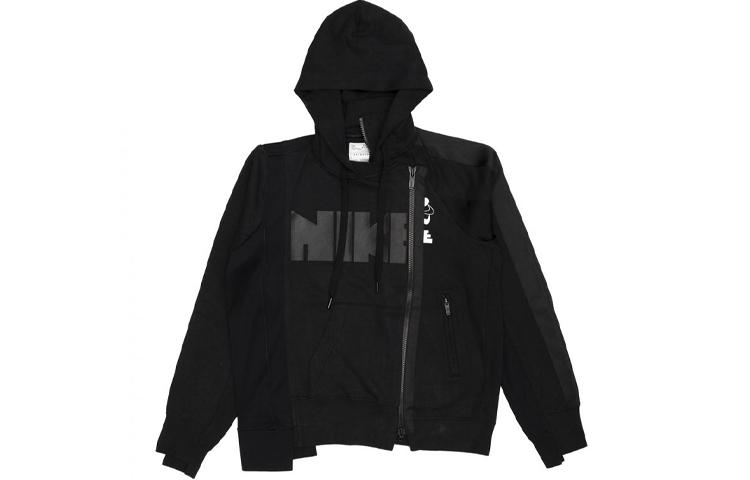 Nike X Sacai Double Zip Hoodie  Black/Dark Obsidian  CD6303-010 M