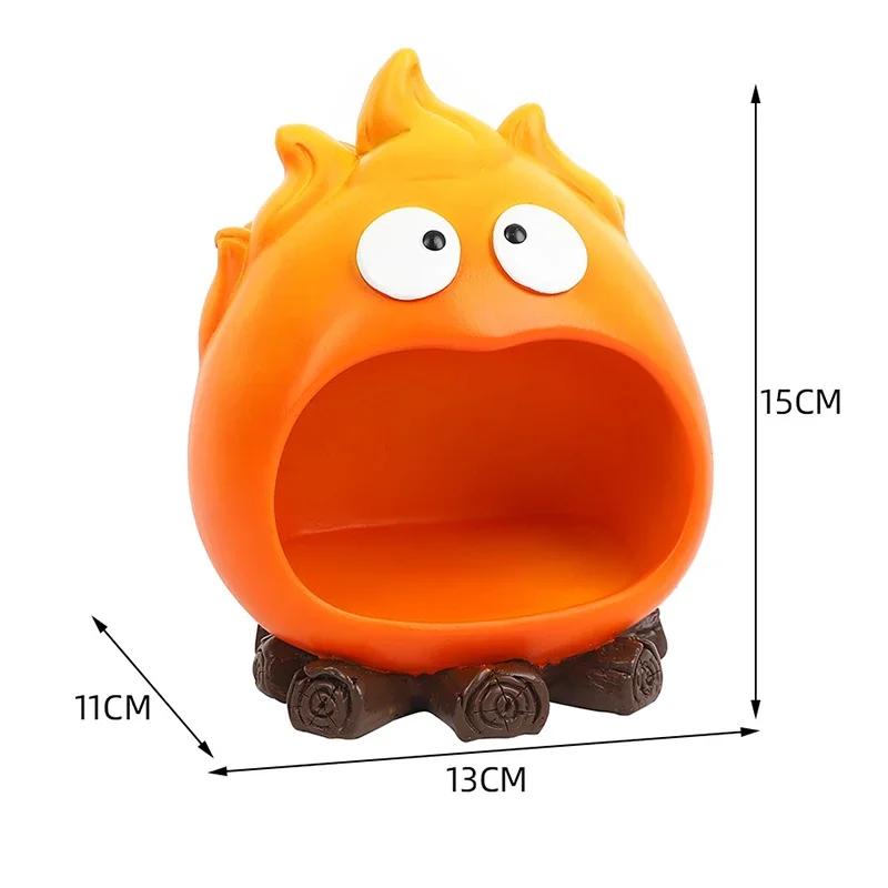 Nouă Decorațiune de Birou cu Foc Calcifer Creativă pentru Casă Sufragerie Hol Tavă pentru Chei Organizator de Gustări Desen Animat Ornamente de Masă