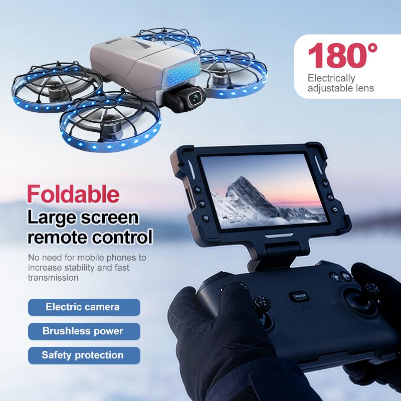 G63 Drone 8K HD Dual Cameras 180° 5G WIFI GPS Brushless Motor FPV Obstacle Avoidance Foldable Quadcopter With Remote Control Toy