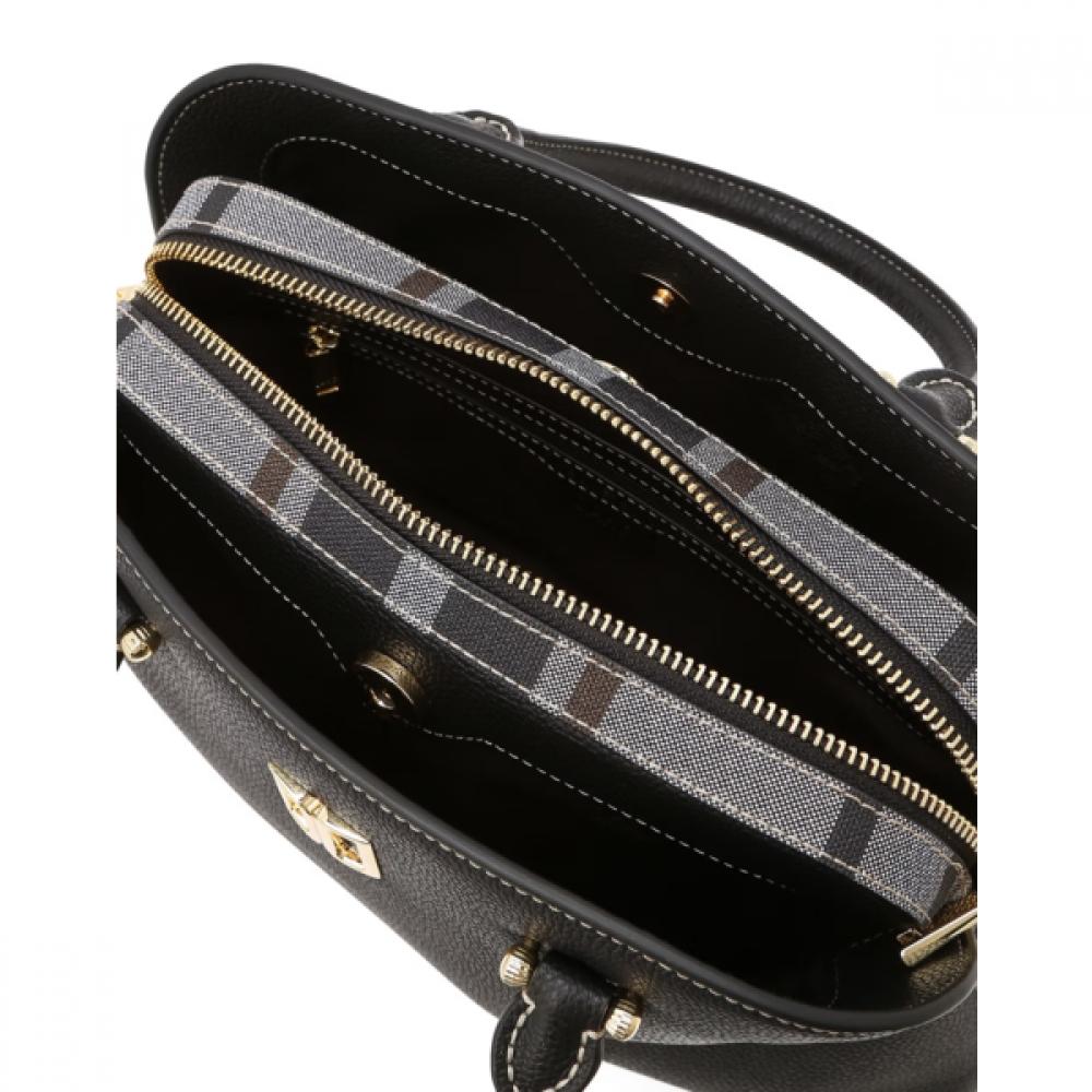 Daks Black Leather Tote Bag Dd Logo Dcba6e750bk