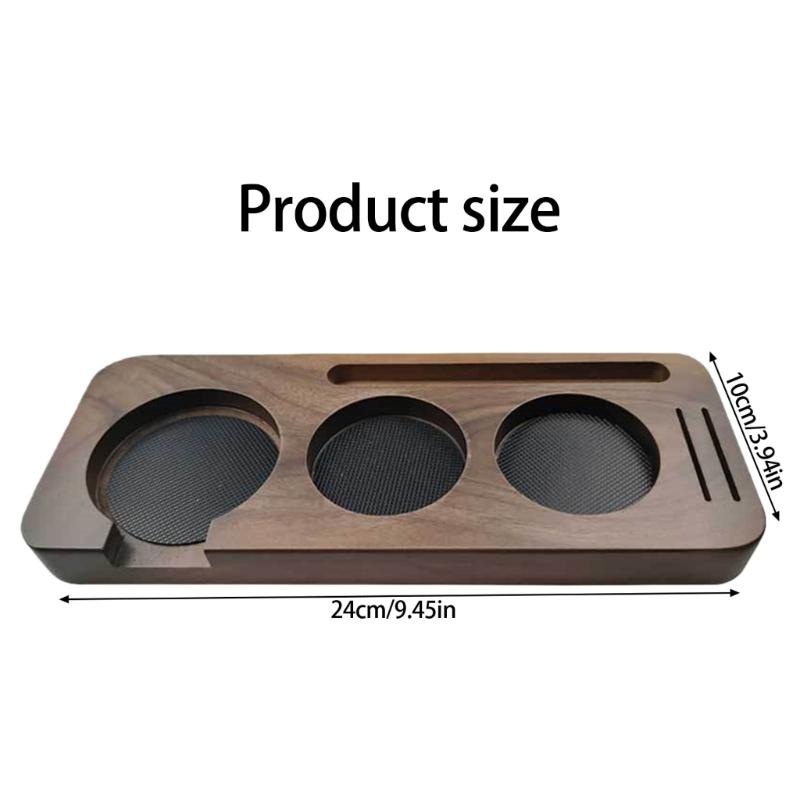 Natural Wood 51mm Coffee Tamper Organizers Feature Sturdy Base Coffee Tamper Storage Holders for Secure Placement