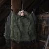 Vintage Style Holiday Accents Halloween Hanging Ghost Decoration, Spooky Scary Gauze Outdoor Porch Eaves Decor for Haunted House, Indoor Party Themed