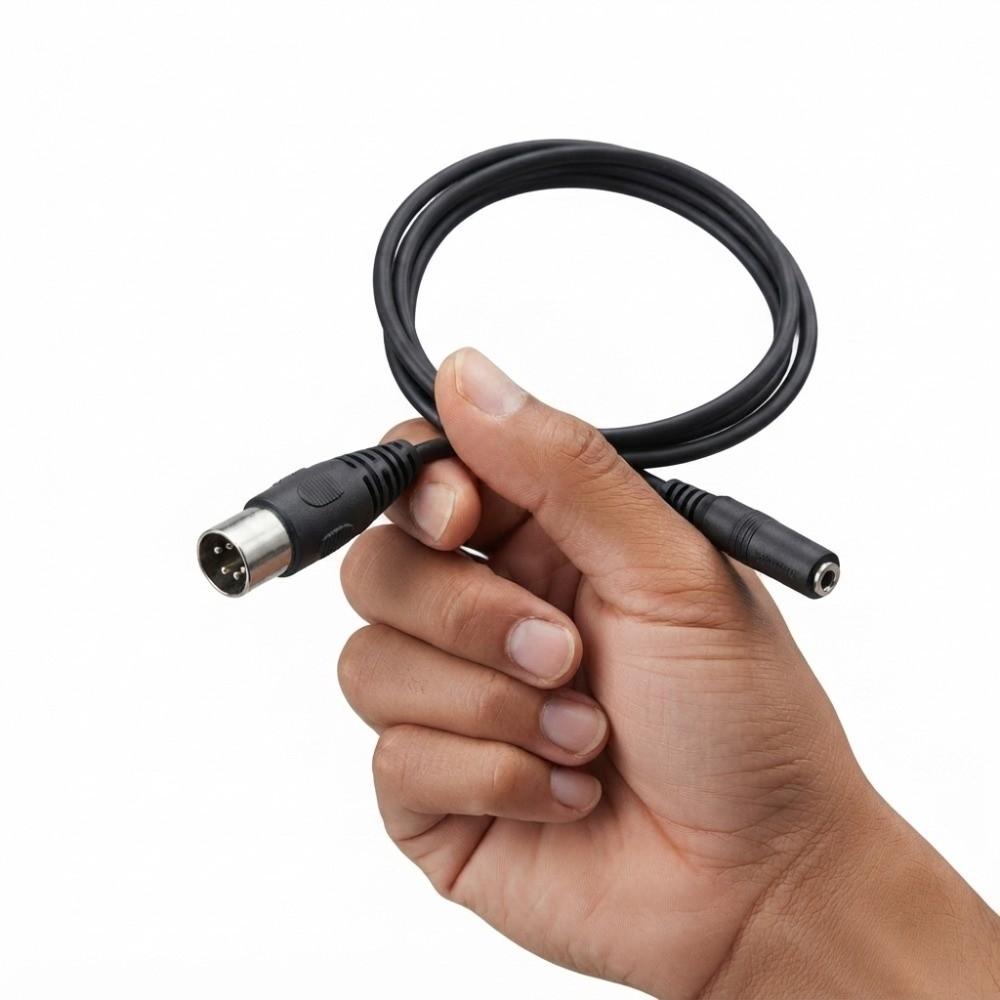3.5mm Female Din 5 Pin MIDI Cable DIN5P Male Conversion Cable Audio Adapter Cord High Quality Stereo Jack Audio Extension Cord