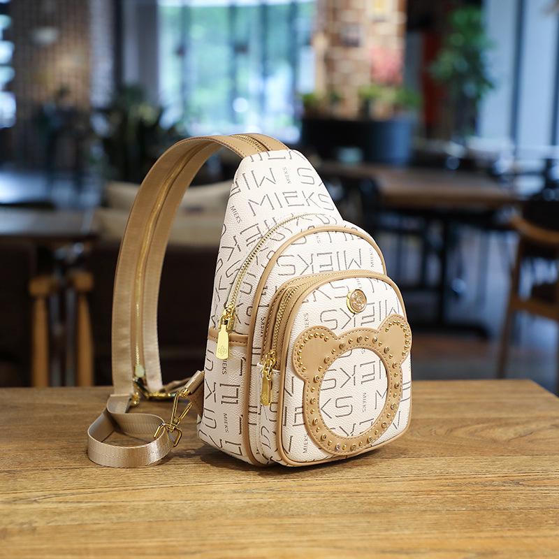 2024 Women's Retro Print Cross-Body Small Chest & Shoulder Bag