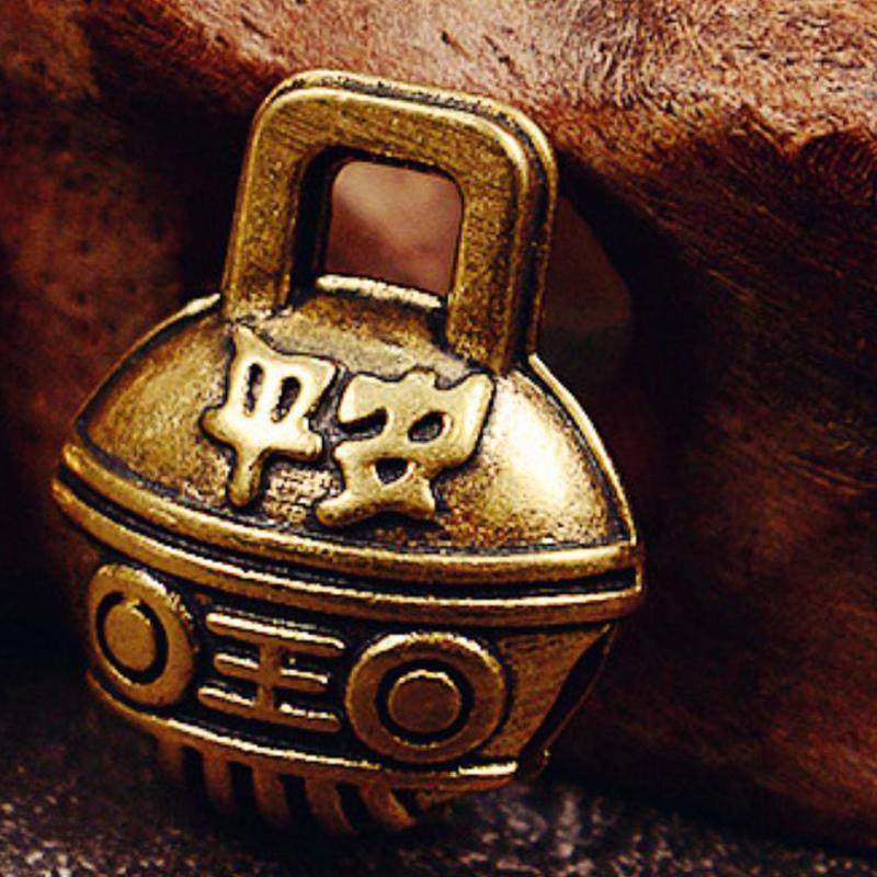 Lucky Keychain Bell Pendant Car Ornament Pendant Brass Tigerhead Bell Pendant