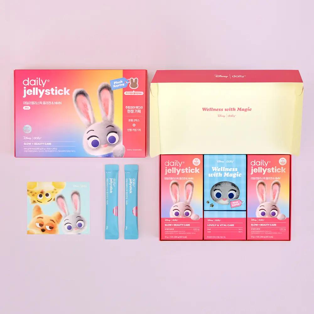 

Daily x Zootopia Jelly Stick Collagen & NMN (14 Sticks × 2 Boxes) with Plush Keyring Gift – 4 Week Supply 14 Sticks × 2 Boxes with Plush Keyring Gift