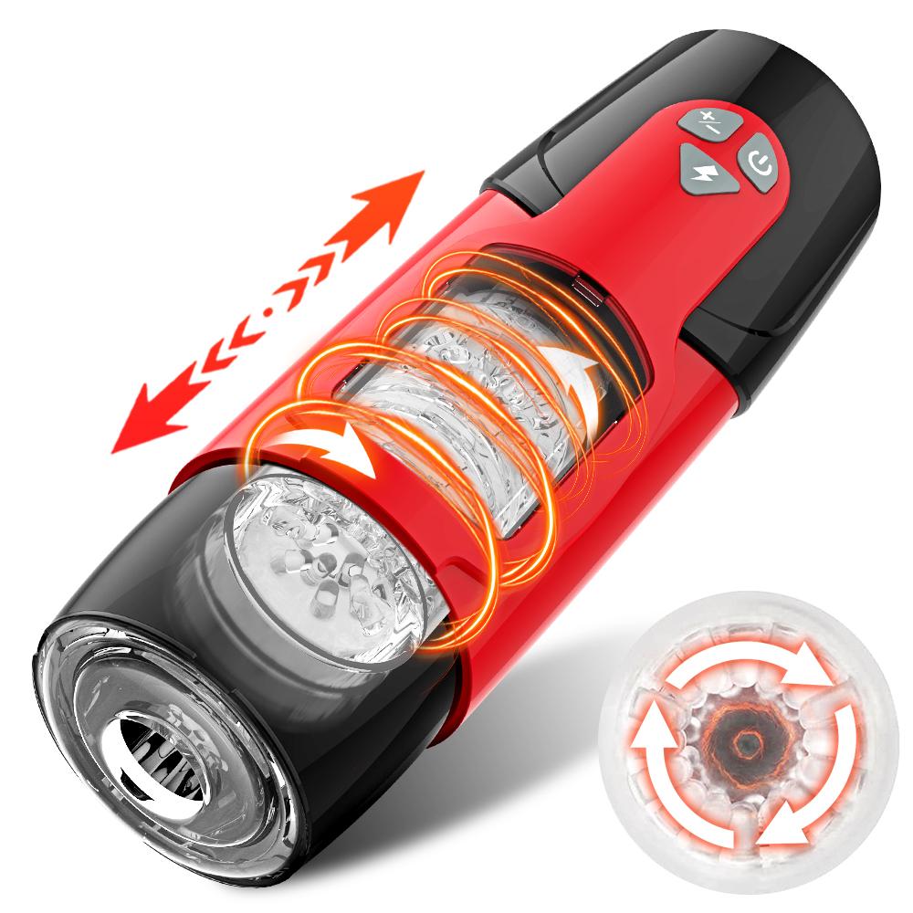 Telescopic Rotation Male Masturbator Vagina Masturbation Blowjob Automatic Male Mastubator Cup Adults Piston Sex Toys for Men