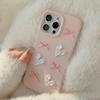 Three dimensional Suitable 15promax Apple 16 Mobile Phone Case Iphone17 Pink Love Bow 1311 Soft